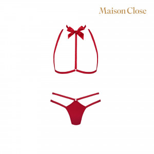 Женский красный комплект Maison Close 608434